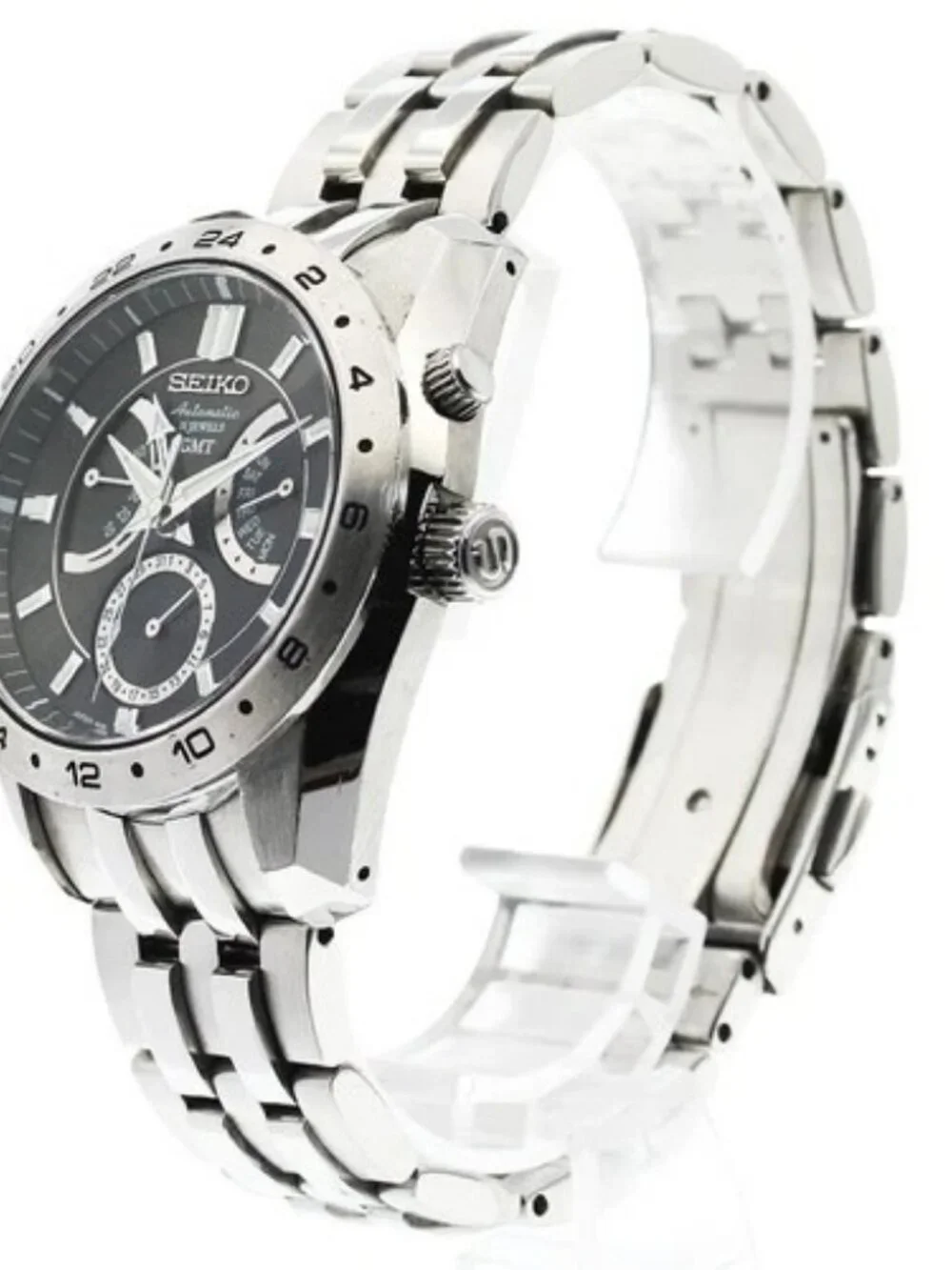SEIKO mechanical SARN001/4S36-00A0 GMT black Dial Automatic Men's Watch_952491